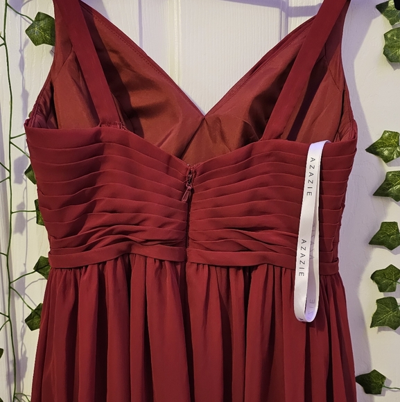 Burgandy Azazie Dress - Picture 6 of 6